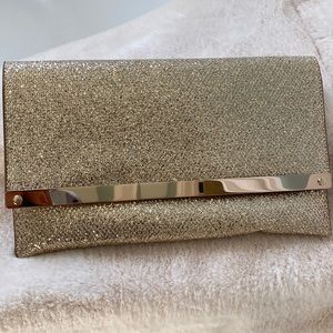 Gold clutch purse